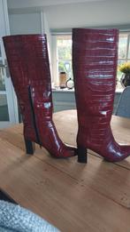 Leren bordeaux rode  laarzen, maat 38, Lamica, Ophalen of Verzenden, Zo goed als nieuw, Rood, Hoge laarzen