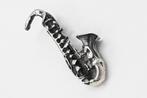 Verzilverde saxofoon, hanger, bedel sieraad, instrument, Overige merken, -, -, Ophalen of Verzenden