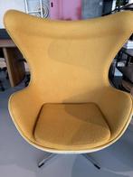 Egg chair geel licht hout. Nieuw!, Huis en Inrichting, Fauteuils, Ophalen, Design Vintage Landelijk, Metaal, Nieuw