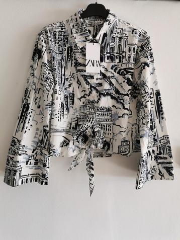 ZARA blouse met print mt. M beschikbaar voor biedingen