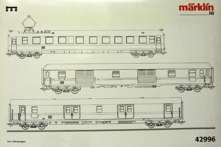 Märklin 42996 Set (3) Meetrijtuigen DB, Hobby en Vrije tijd, Modeltreinen | H0, Zo goed als nieuw, Treinset, Wisselstroom, Märklin