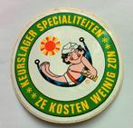 Sticker keurslager specialiteiten ze kosten weinig zon, Ophalen of Verzenden, Nieuw, Bedrijf of Vereniging