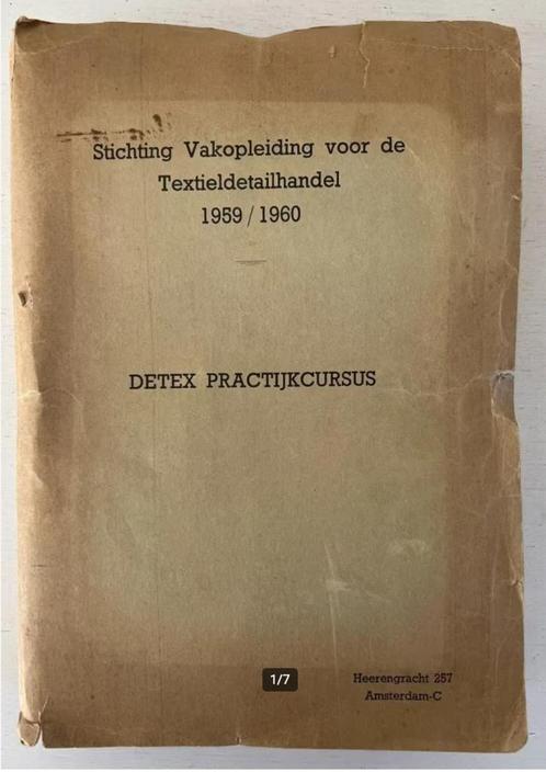 Detex praktijkcursus 1959/1960 St.Vakopleiding Textielhandel, Boeken, Overige Boeken, Gelezen, Ophalen of Verzenden