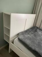 Mooi 2 persoonsbed incl. Lattenbodem, Ophalen, Eenpersoons, Wit, Zo goed als nieuw