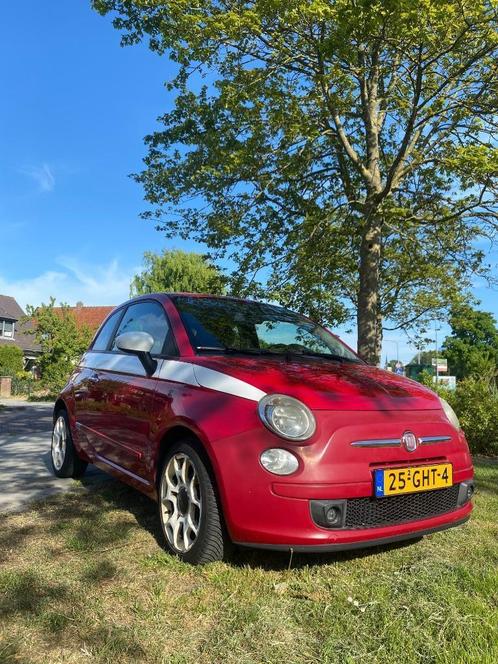 Fiat 500 1.4 16V C 2008 Rood, Auto's, Fiat, Particulier, Airbags, Airconditioning, Centrale vergrendeling, Elektrische ramen, Mistlampen