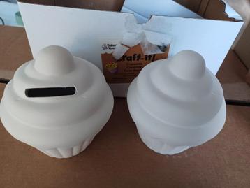Cupcake Spaarpotten - 2 stuks beschikbaar voor biedingen
