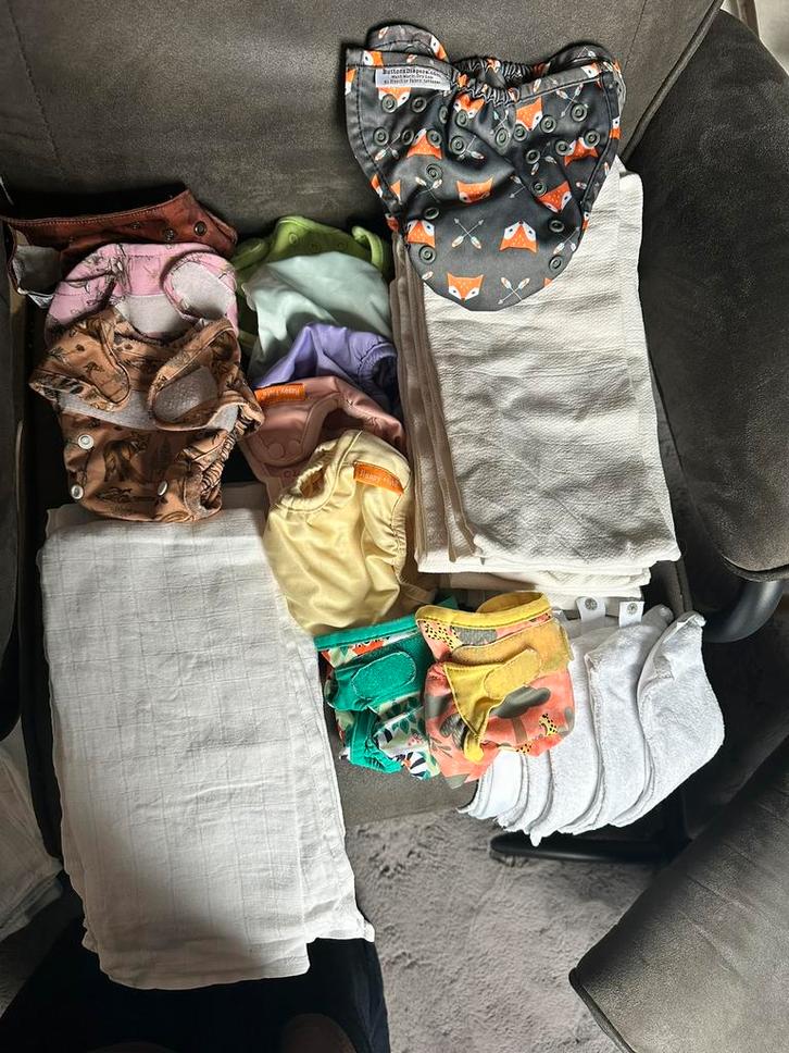 Wasbare luiers - vouwluiers - newborn, Kinderen en Baby's, Badjes en Verzorging, Gebruikt, Overige typen, Overige merken, Ophalen of Verzenden