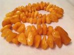 Vintage barnsteen ketting met toffeekleurig, Verzenden, Overige materialen, Ketting
