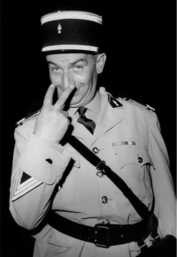 Zeer groot canvas van Louis de Funès 45X30 beschikbaar voor biedingen
