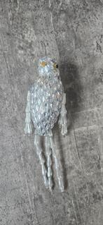 Decoratieve zilveren vogel met nepkristallen, Diversen, Kerst, Ophalen of Verzenden, Zo goed als nieuw