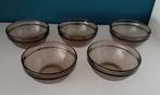 Vijf Arcoroc rookglazen schaaltjes, Huis en Inrichting, Keuken | Servies, Ophalen of Verzenden, Overige stijlen, Schaal of Schalen