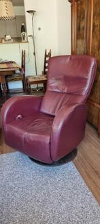 Bordeaux rode relaxfauteuil, Huis en Inrichting, Fauteuils, Ophalen, Zo goed als nieuw, 50 tot 75 cm