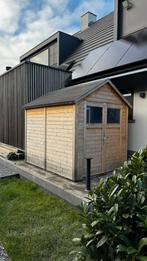 WOODTEX Tuinhuis - 180 x 238cm - 4,28m² Naturel (1 jaar oud), Tuin en Terras, Ophalen, Zo goed als nieuw, Hout, Overige typen