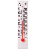 Mini Thermometer Wit - Celsius - Fahrenheit ⁰C/⁰F 11 x 50 mm, Ophalen of Verzenden, Nieuw, Binnenthermometer