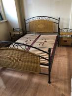 Bed 140x200cm - Tweepersoons, Ophalen, Gebruikt, Zwart, Tweepersoons