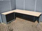 Ahrend hoekbureau, links of rechts, met roldeurkast, Kofferen 60, In hoogte verstelbaar, Ophalen of Verzenden, Zo goed als nieuw