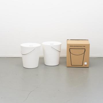 1 Moving Stool Wit nieuw Krukje bijzettafel beschikbaar voor biedingen