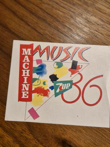 2592 Music Machine 86 7up Reclame Sticker  beschikbaar voor biedingen