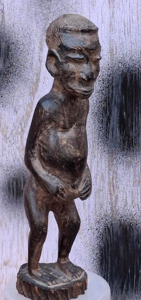 Fetisj.  Baule/Senofo ? Male. Afrika. Hardhout.  15 cm., Antiek en Kunst, Kunst | Niet-Westerse kunst, Ophalen