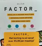 Factor meals. Code voor korting op een maaltijdbox., Kortingsbon