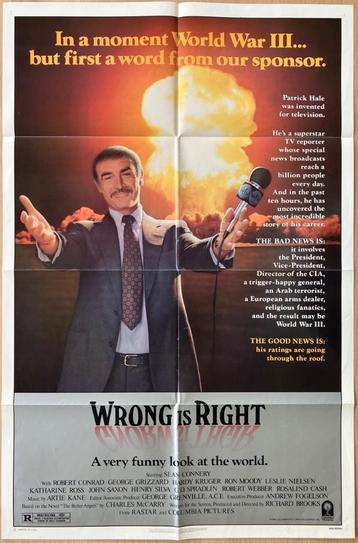 Wrong is Right (1982) - Sean Connery - Originele filmposter beschikbaar voor biedingen