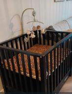 Zwarte box met boxkleed, Kinderen en Baby's, Boxen, Ophalen, Boxkleed