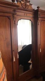 Antieke mahonie kledingkast met spiegel, Ophalen