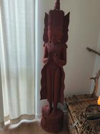 Antieke houten staande Boeddha 182 cm, Ophalen