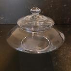 Vintage Glazen Koektrommel, Gebruikt, Schaal, Rond, Ophalen of Verzenden