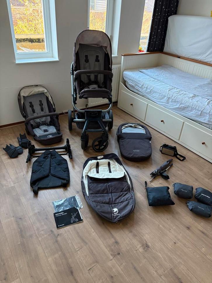 Easywalker Harvey Duo - Complete set met veel extra's!, Kinderen en Baby's, Kinderwagens en Combinaties, Gebruikt, Combiwagen