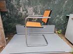 Marcel breuer bauhaus stijl stoel chroom zwart bruin, Huis en Inrichting, Stoelen, Ophalen, Zo goed als nieuw, Bruin, Eén