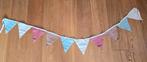 2x stoffen vlaggenlijn stof vlag roze blauw beige nieuw, Ophalen of Verzenden, Nieuw, Wanddecoratie