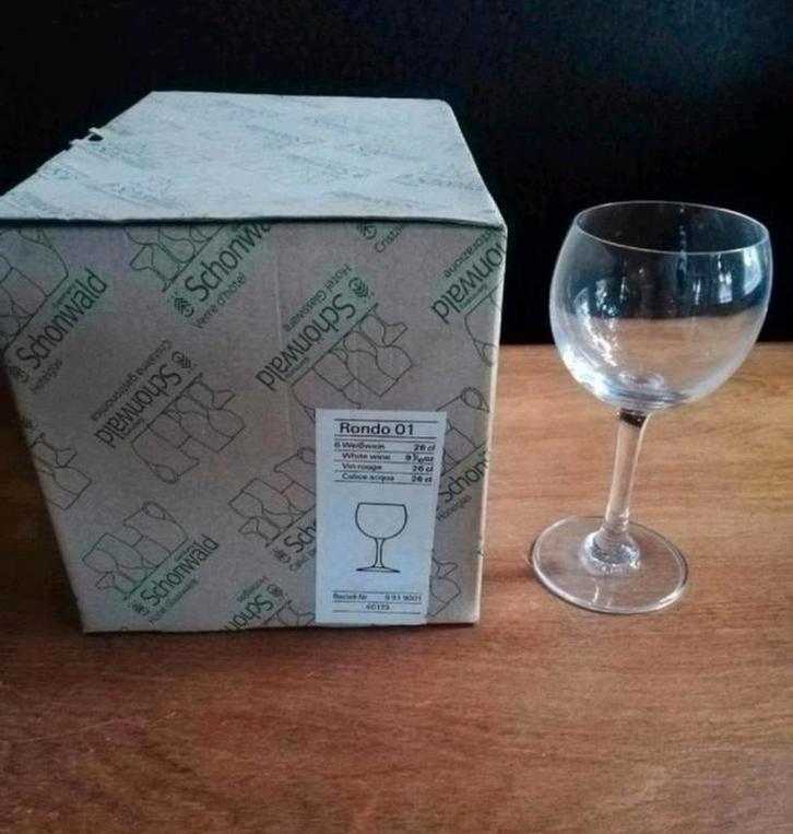 schonwald Germany ronde wijnglazen (set van 6), Verzamelen, Glas en Borrelglaasjes, Zo goed als nieuw, Overige typen, Ophalen of Verzenden