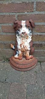 Vintage gietijzer deurstopper hond tuin beeld, Ophalen