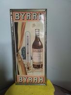 6453)  BYRRH  oud reclame bord met thermometer  en zegel, Ophalen of Verzenden
