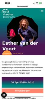 Kaartjes gezocht voor deze show 5 april, Tickets en Kaartjes, Twee personen