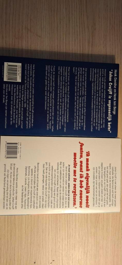Johan Cruijff biografieën - 2 boeken, Boeken, Biografieën, Zo goed als nieuw, Sport, Ophalen of Verzenden