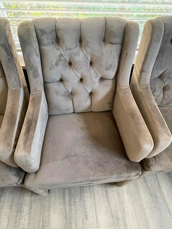 Eric Kuster Stijl Stoelen - Zo Goed Als Nieuw!, Huis en Inrichting, Fauteuils, Zo goed als nieuw, Stof, 50 tot 75 cm, Minder dan 75 cm