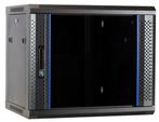 9U wandkast met glazen deur 600x450x500mm (BxDxH), Ophalen, Nieuw, Glas, Plaatstaal