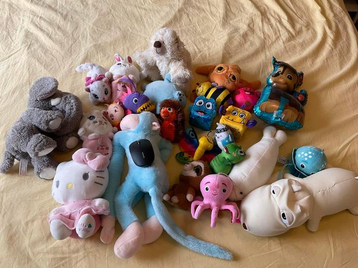 Grote verzameling knuffels, Kinderen en Baby's, Speelgoed | Knuffels en Pluche, Gebruikt, Overige typen, Ophalen