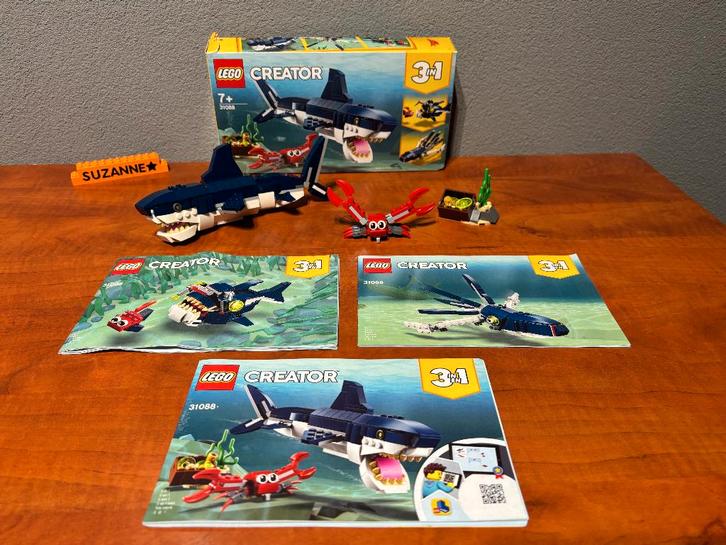 Lego 31088 - Creator 3in1 - Deep Sea Creatures, Kinderen en Baby's, Speelgoed | Duplo en Lego, Zo goed als nieuw, Lego, Complete set