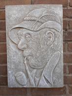 Portret man wanddecoratie betonnen beeld tuinbeeld beton, Tuin en Terras, Ophalen of Verzenden, Nieuw