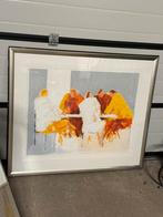 Zeefdruk van Wil Willemsen ‘Nog even napraten’, Antiek en Kunst, Kunst | Litho's en Zeefdrukken, Ophalen