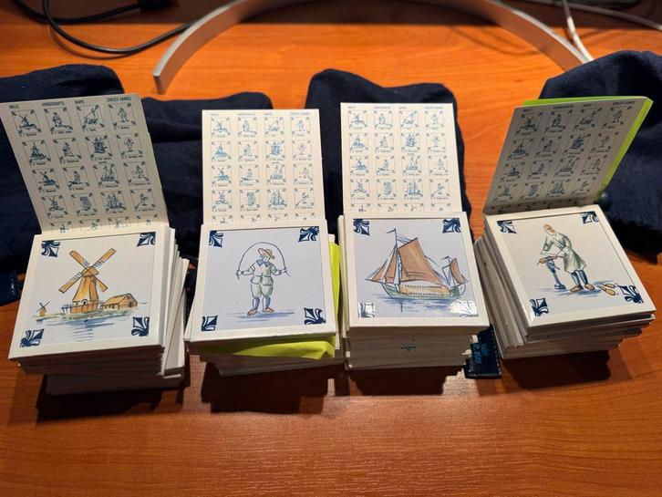 KLM Business Class Tegeltjes Collectie - Compleet!, Antiek en Kunst, Antiek | Wandborden en Tegels, Ophalen of Verzenden