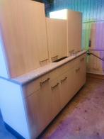 Keukenblok incl 3 bovenkastjes, Huis en Inrichting, Ophalen, Zo goed als nieuw, Wit, Enkelwandige keuken