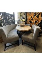 ovale eettafelbank incl 3 stoelen, Nieuw, Ophalen of Verzenden, Vijf, Zes of meer stoelen, Stof