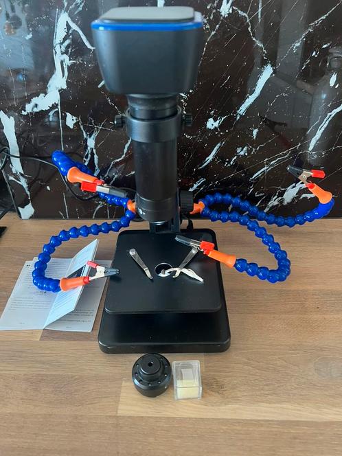 Inscam digitale microscoop incl handjes, Audio, Tv en Foto, Optische apparatuur | Microscopen, Zo goed als nieuw, Biologische microscoop
