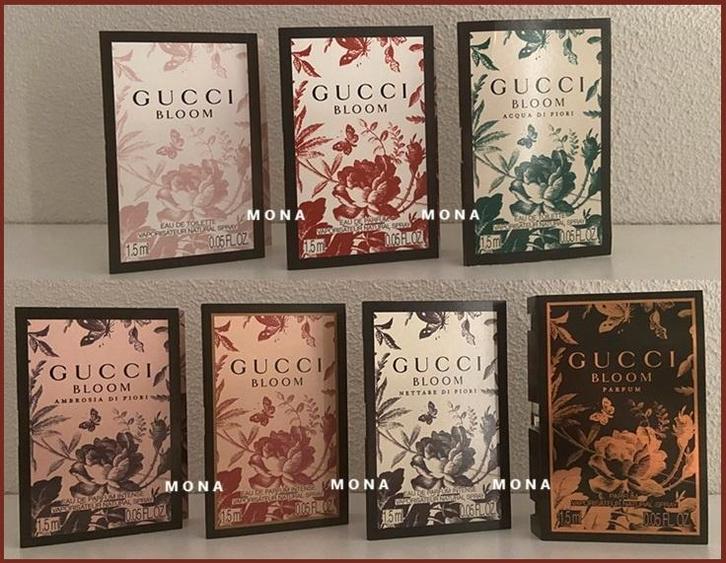 GucciBloom set 7 parfum samples proefjes testers monsters, Sieraden, Tassen en Uiterlijk, Uiterlijk | Parfum, Nieuw, Verzenden