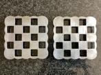 Onderzetters, Copco, aluminium, schaakbord, vintage, set, Huis en Inrichting, Woonaccessoires | Onderzetters, Ophalen, Gebruikt