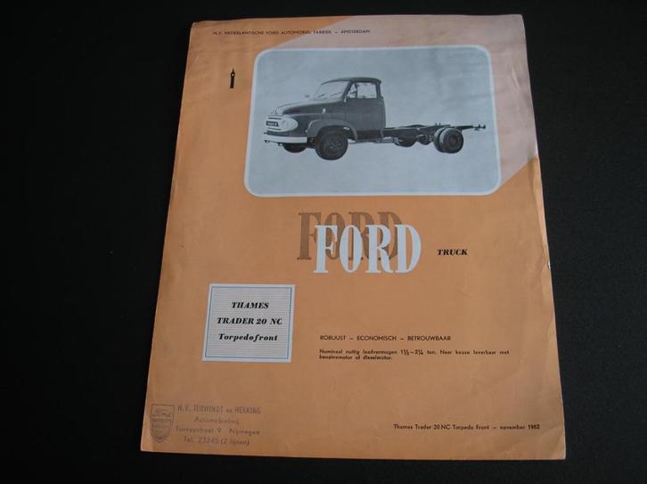 Ford Thames Trader 20 NC Torpedofront Truck, 1962, Boeken, Auto's | Folders en Tijdschriften, Gelezen, Ford, Ophalen of Verzenden